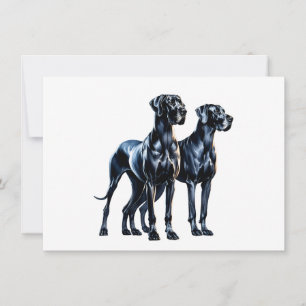 Great Danes Watercolor Einladung