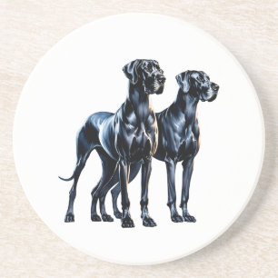 Great Danes Watercolor Getränkeuntersetzer