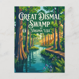 Great Dismal Sumpf USA Postkarte