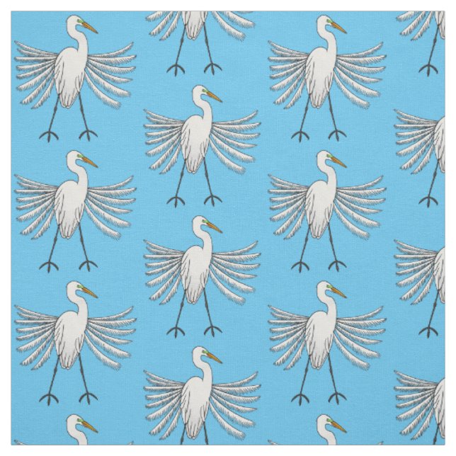 Great egret Cartoon Stoff (Muster)