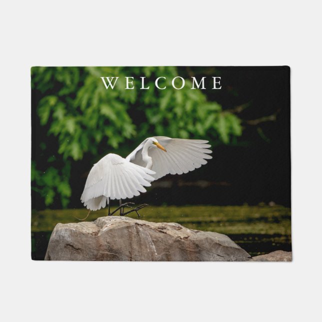 Great Egret Fußmatte (Vorderseite)