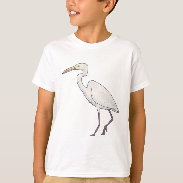 Great Egret Voice Art T-Shirt (Vorderseite)