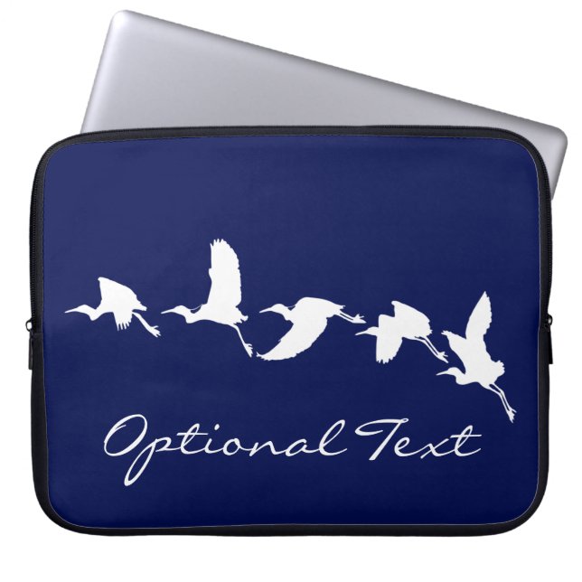 Great Egrets in Flight (Choose background color) Laptopschutzhülle (Vorderseite)