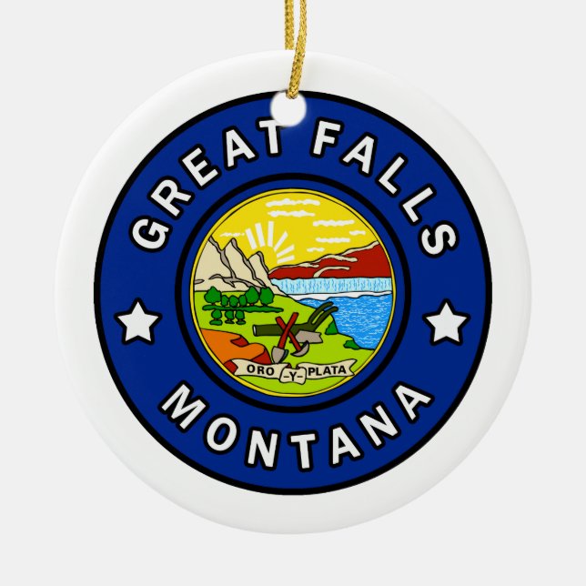 Great Falls Montana Keramikornament (Vorne)