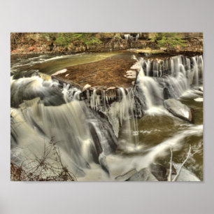 Great Falls of Tinker Creek in Winter, Ohio Poster