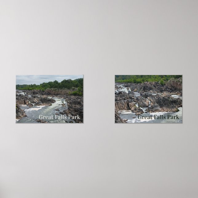 Great Falls Park Potomac River, Mather Gorge Bilderwand Sets (Vorderseite)