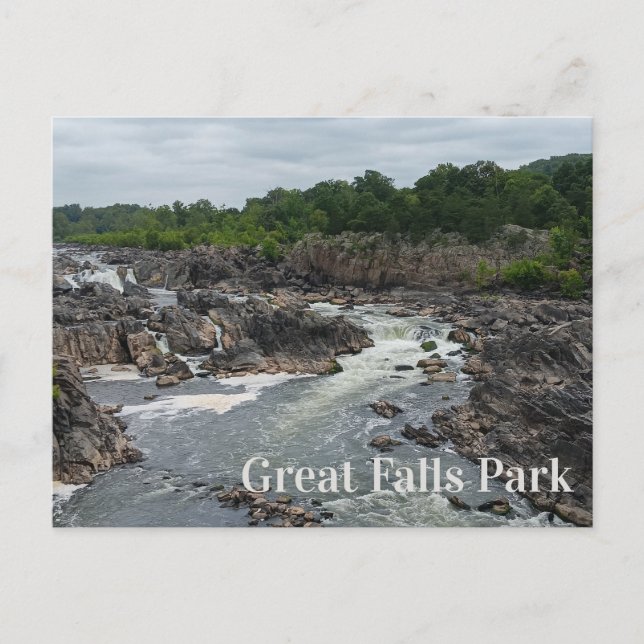 Great Falls Park Potomac River, Mather Gorge Postkarte (Vorderseite)