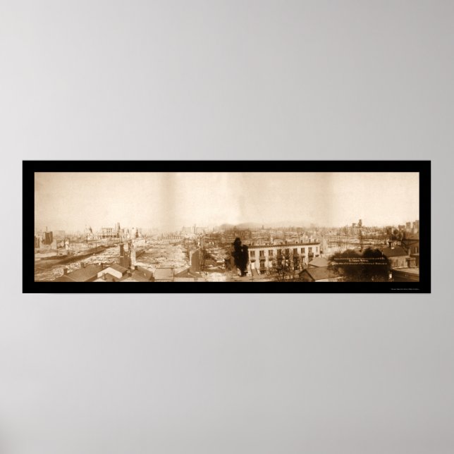 Great Fire Chicago Foto 1871 Poster (Vorne)