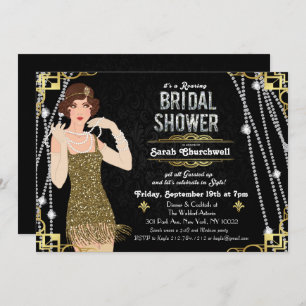 Great Flapper Bridal Dusche Einladung