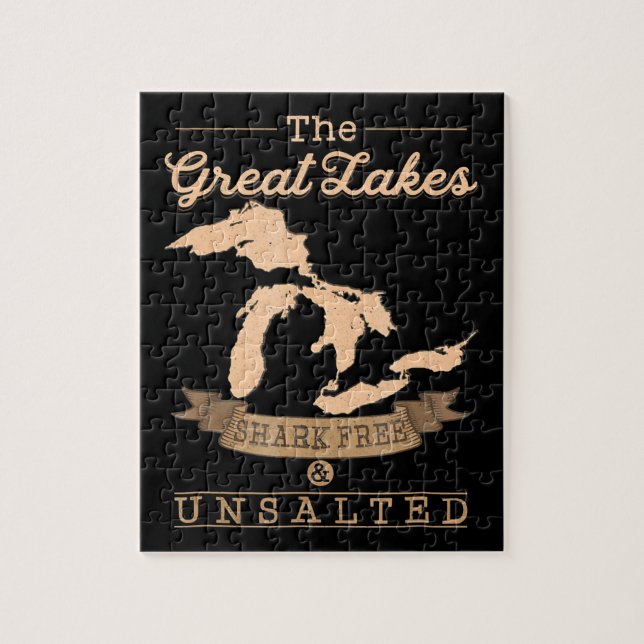 Great Gakes Shark Free Unsalztes Michigan Geschenk (Vertikal)