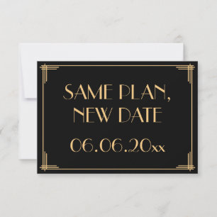 Great Gatsby Art Deco Hochzeit gleicher Plan neues Save The Date