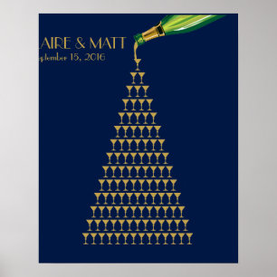 Great Gatsby Art Deco Hochzeit signiertes Gästebuc Poster