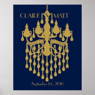 Great Gatsby Art Deco Hochzeit Unterschriften Gäst Poster