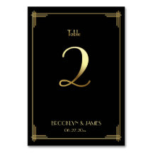 Great Gatsby Art Deco Tischnummer 2