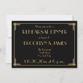 Great Gatsby Art Deco Wedding Probe lädt ein Einladung
