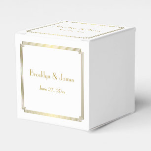 Great Gatsby Art Deco Weiße Geschenkboxen Geschenkschachtel