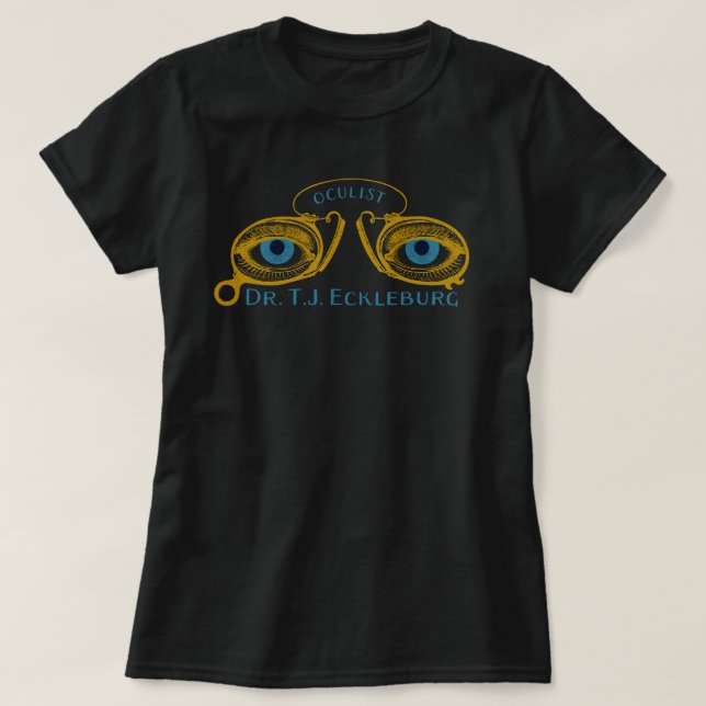 Great Gatsby Eyes of Eckleburg T - Shirt (Design vorne)