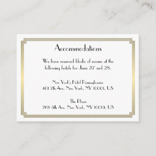 Great Gatsby Gold Hochzeitskarten Begleitkarte