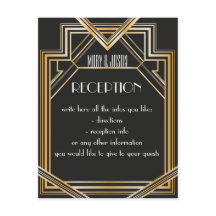 Great Gatsby inspiriert Empfang- oder Wegskarte