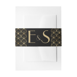 Great Gatsby Mit Monogramm Art Deko Hochzeit Einladungsbanderole