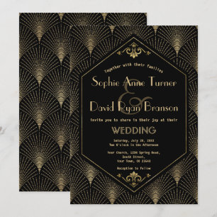 Great Gatsby Vintag Art Deco Hochzeit Einladung