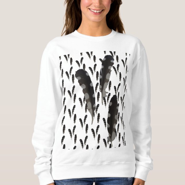 Great Gepunktet Woodpecker Feathers Sweatshirt (Vorderseite)