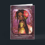 Great Granddaughter Birthday Card - Cute Pink Fair Karte<br><div class="desc">Great Granddaughter Birthday Card - Cute Pink Fairy</div>