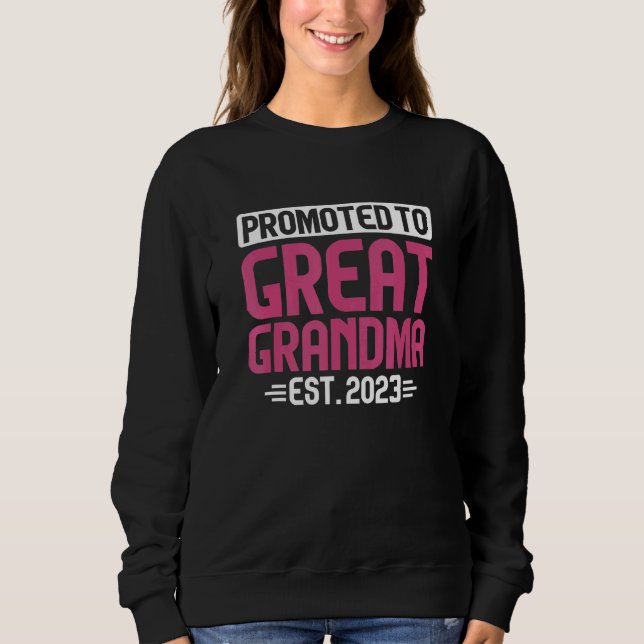 Great Grandma 2023 Promoted Grandmother Baby Annou Sweatshirt (Vorderseite)