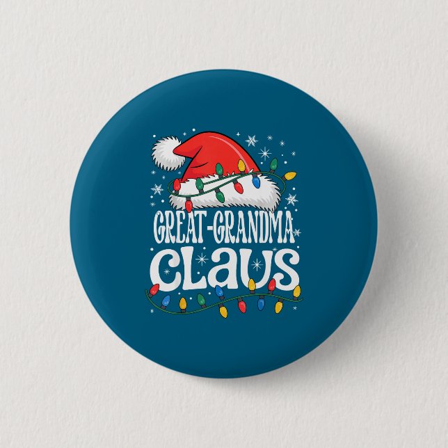 Great-grandma Claus Funny Xmas Christmas Grandma H Button (Vorderseite)