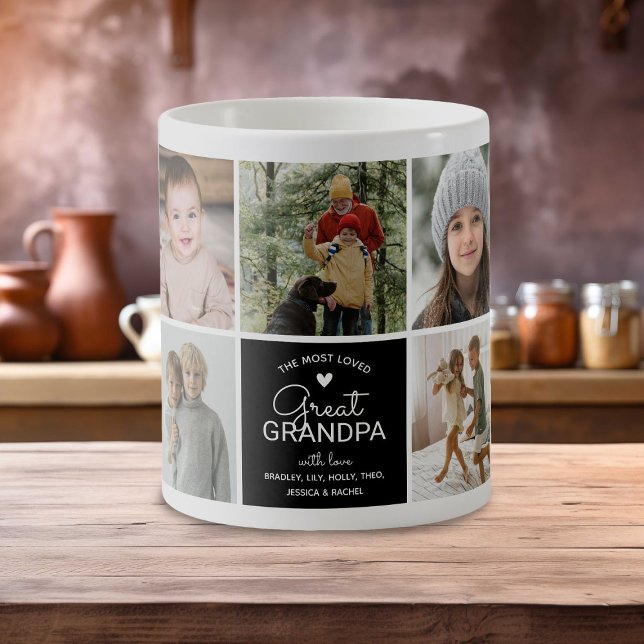 GREAT GRANDPA "die beliebteste" Foto Collage Kaffeetasse (Von Creator hochgeladen)