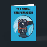 Great Grandson 4. Geburtstag Blue Train Karte<br><div class="desc">Eine großartige Karte für einen Großen Enkel. Ihr hübscher kleiner Junge wird Liebe haben,  diesen Zug mit einer großen Nummer vier am 4. Geburtstag zu erhalten. Eine sehr passende Karte für einen Jungen mit einer niedlichen Abbildung auf blauem Hintergrund,  die ihm ein Lächeln auf das Gesicht bringt.</div>