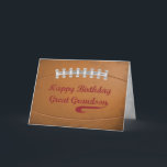 Great Grandson Birthday Große Grunge Fußball Karte<br><div class="desc">Kick in ein lustiges Gruß für deinen Urenkel,  der heute einen guten Geburtstag feiert. Diese Karte ist definitiv für einen Fußballfan wie ihn. Die Vorderseite hat einen authentischen Grunge Blick Typografie für einen realistischen Look.</div>