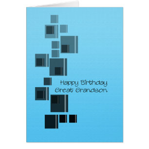 Great Grandson Résumé Design Blue Birthday Card