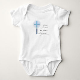 Great Grandson Taufe Blue Lace Personalisiert Baby Strampler