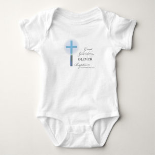 Great Grandson Taufe Blue Lace Personalisiert Baby Strampler