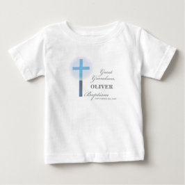 Great Grandson Taufe Blue Lace Personalisiert Baby T-shirt