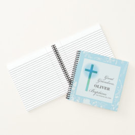 Great Grandson Taufe Blue Lace Personalisiert Notizbuch