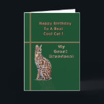 Great Grandson's Birthday Card with Ocelot Karte<br><div class="desc">This digital painting of an ocelot is based on a photograph taken at the Buffalo,  New York zoo.</div>