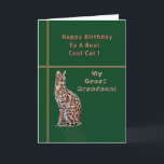 Great Grandson's Birthday Card with Ocelot Karte<br><div class="desc">This digital painting of an ocelot is based on a photograph taken at the Buffalo,  New York zoo.</div>