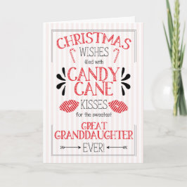 Great Grandtochter Candy Cane Kisses Weihnachten