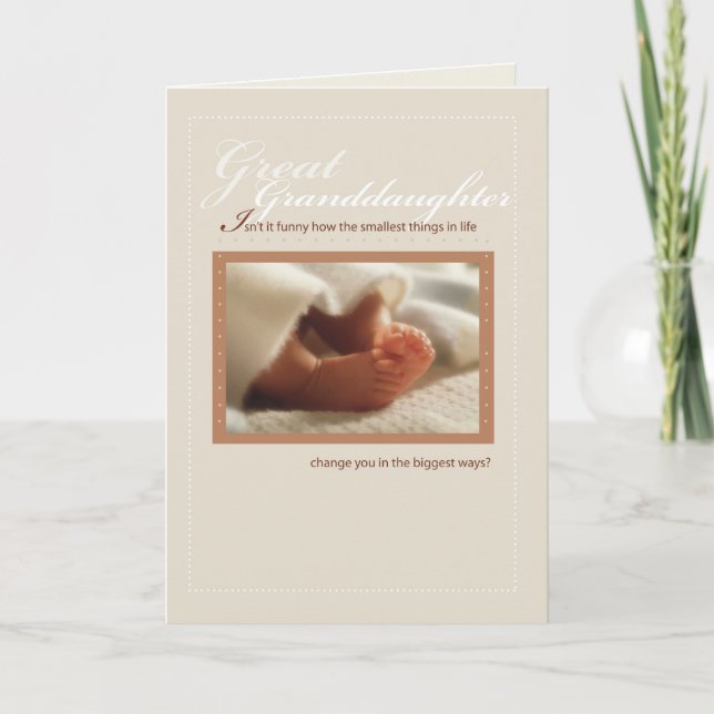 Great Grandtochter Herzlichen Glückwunsch New Baby Karte (Vorderseite)