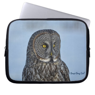 Great Gray Owl Raptor Wildlife Foto Laptopschutzhülle