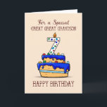 Great Great Great Grandson 7. Geburtstag, Sweet Bl Karte<br><div class="desc">Große Urenkel sind Engel. Wenn Ihr Ururenkel bald sieben Jahre alt wird,  können Sie ihm diese niedliche blaue Tortenkarte mit süßem Eis zuschicken,  damit er sich wie besonders fühlt. Begrüßen Sie ihn glücklich 7. Geburtstag und nehmen Sie an der Feier teil.</div>