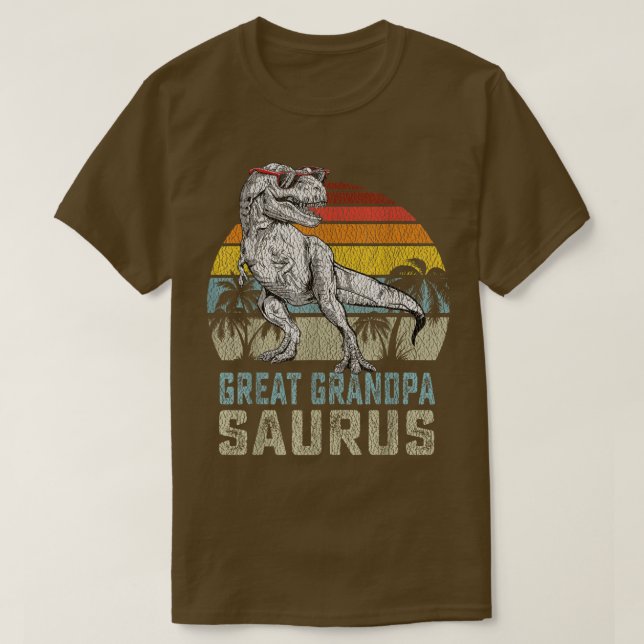 Great Großpasaurus T Re Dinosaur Grandpa Saurus F T-Shirt (Design vorne)
