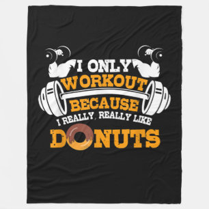 Great Gym Sprichwort Donuts Lover Geschenk Fleecedecke
