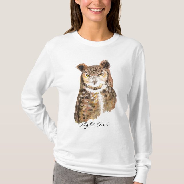 Great Horned Owl T Shirt (Vorderseite)