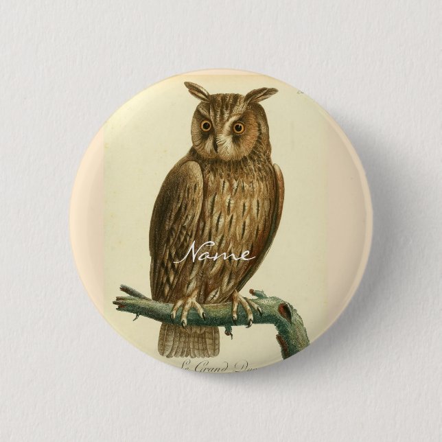 Great Horned Owl Thunder_Cove Button (Vorderseite)