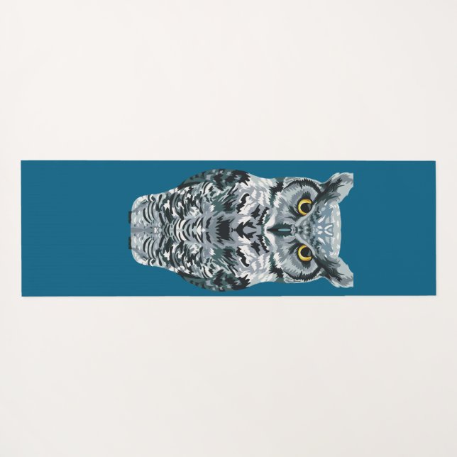 Great Horned Owl Yogamatte (Rückseite (Horizontal))
