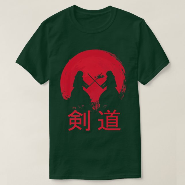 Great Japan Kendo Warriors Samurai Design Sword Fi T-Shirt (Design vorne)