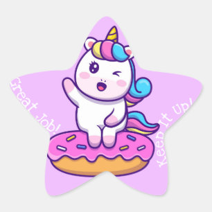 Great Job Kawaii Stern-Aufkleber